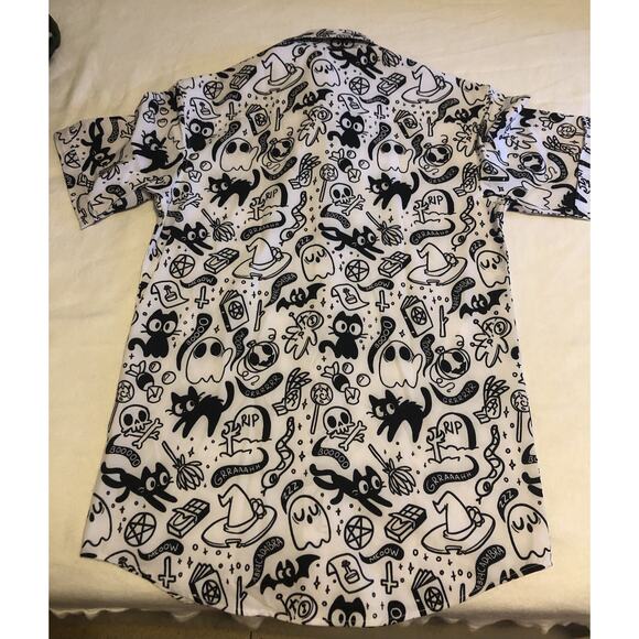 Project Good Shirt Mens S White Fun Print "Sup, Witches?" Halloween Spooky NWT - Picture 3 of 13